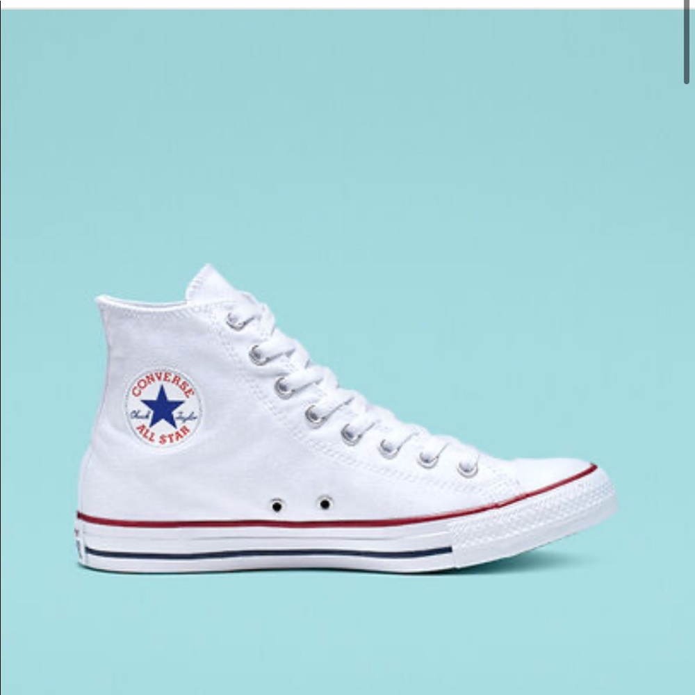 Converse white classic high tops chucks